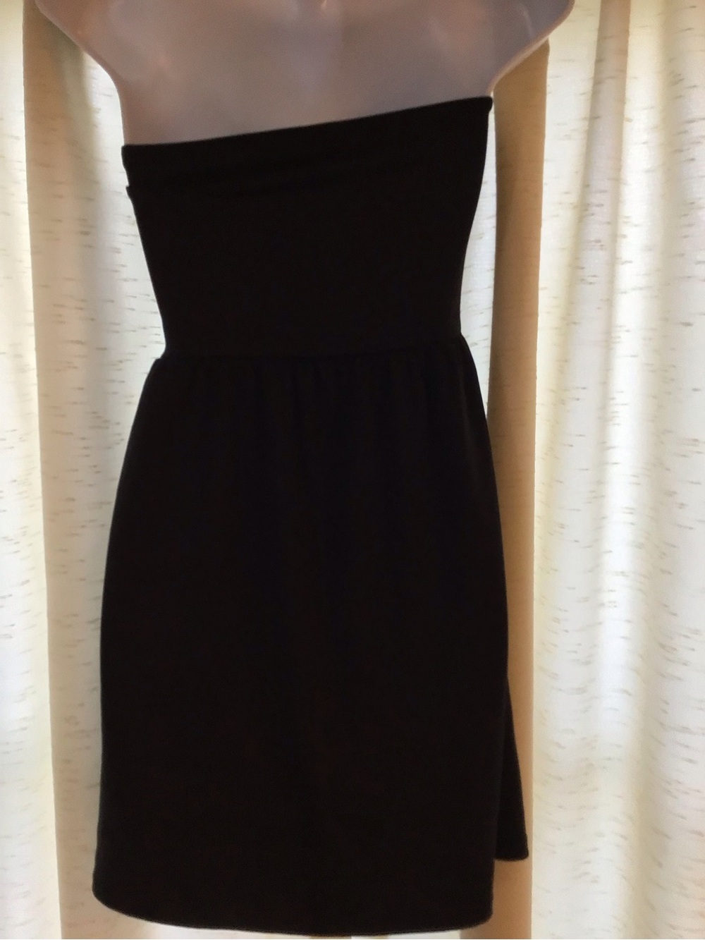 Strapless Black Women's swimsuit coverup. Swimsuit Type Material - Picture 2 of 2